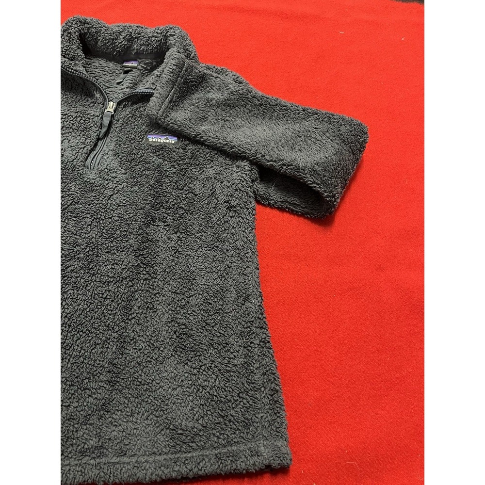 Women's Size Medium Patagonia Sherpa Fleece Zip Pullover Gray Sweater - Picture 2 of 7